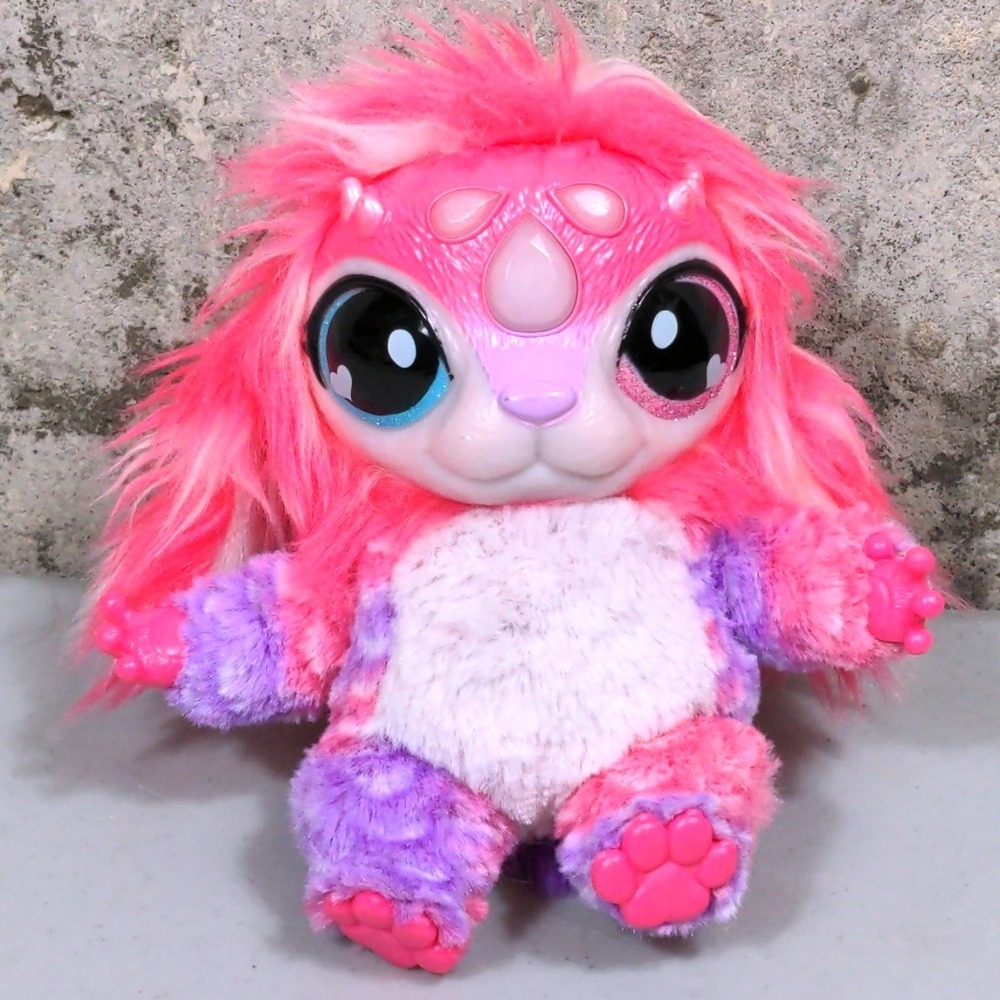 Moose Toys Magic Mixies Mixlings Pink Purple Plush Toy 8" Rare Glitter Eyes 2021